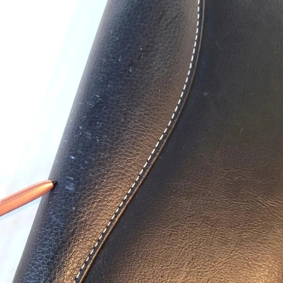 GEOFFREY BEENE Black Leather Tie Case Holder Travel Case Vintage - Picture 11 of 11